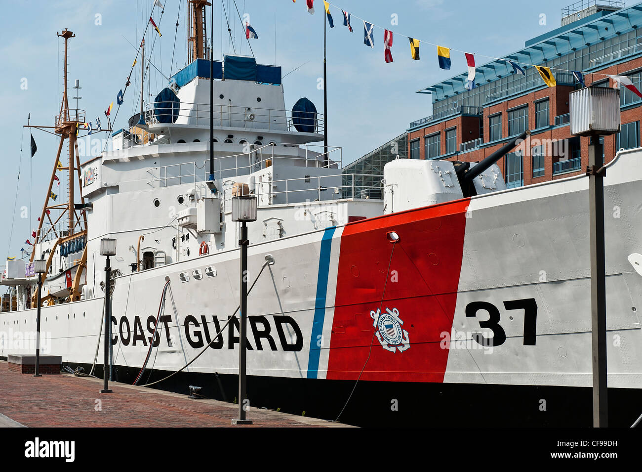 Uscgc taney, guardacoste ora museo marittimo nave, Porto Interno di Baltimore, Maryland, Stati Uniti d'America Foto Stock
