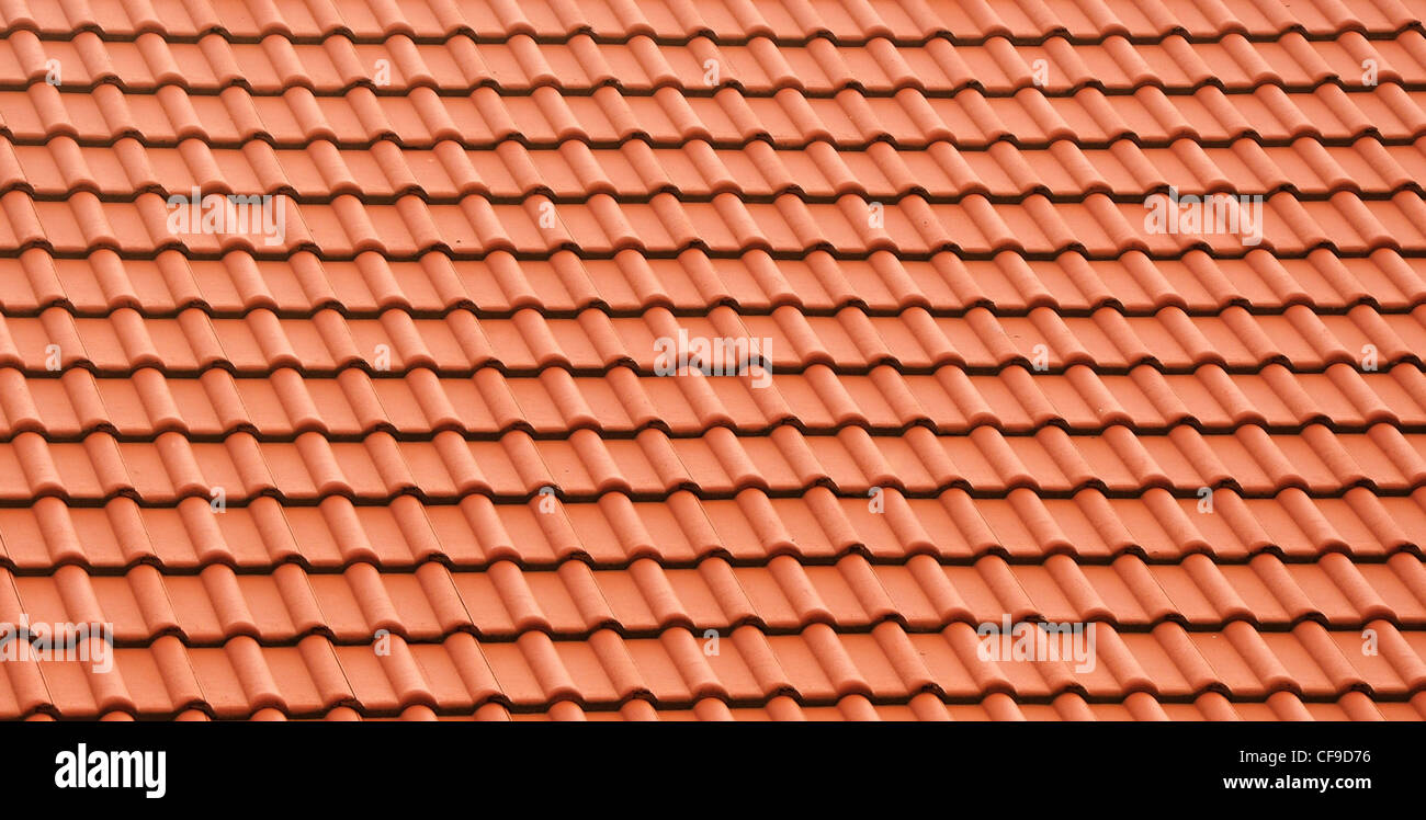 Abstract tetto arancione Sfondo piastrelle. Foto Stock