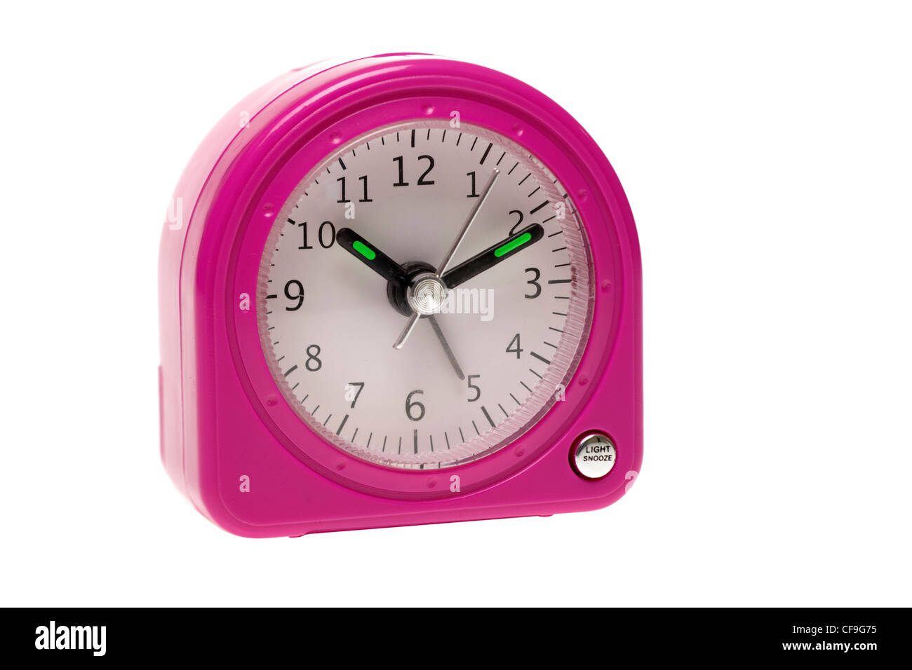 Piccola rosa è azionato a batteria orologio sveglia Foto Stock