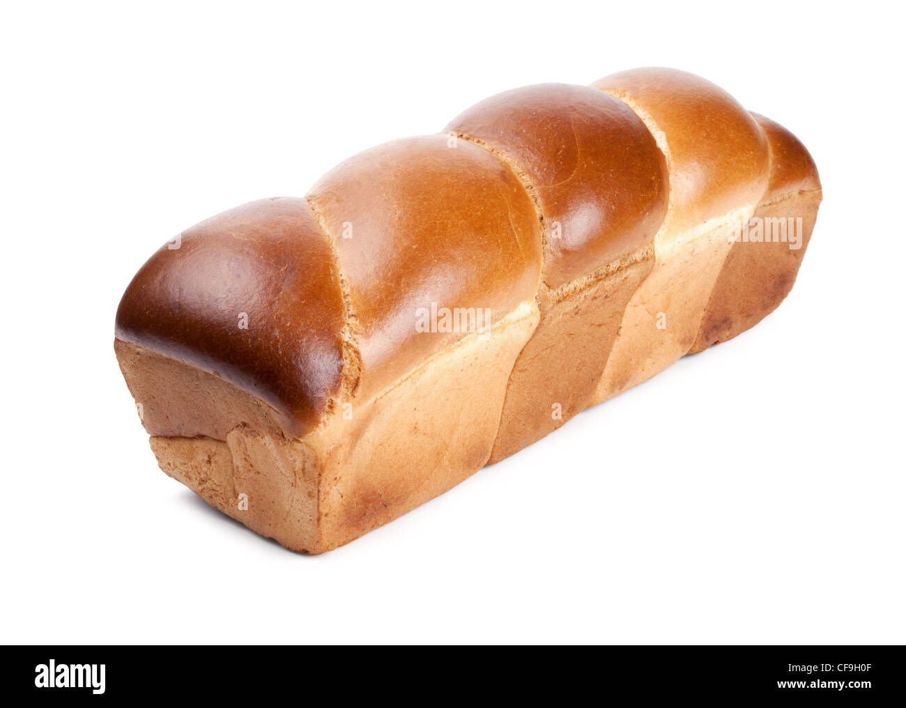 Il pane di farina di frumento e segale isolati su sfondo bianco Foto Stock