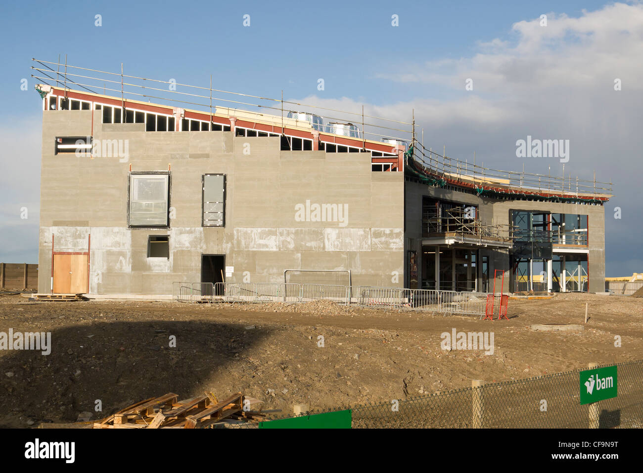 'MyPlace" un nuovo media center per l'uso da parte di giovani in fase di costruzione in Redcar nel 2012 utilizzando regionale e i finanziamenti UE Foto Stock