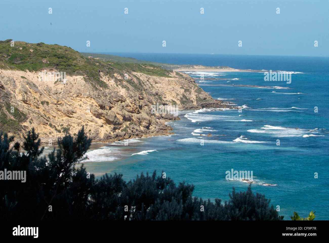 Australia, Victoria, Great Ocean Road, Cape Otway, la Bass Strait Foto Stock