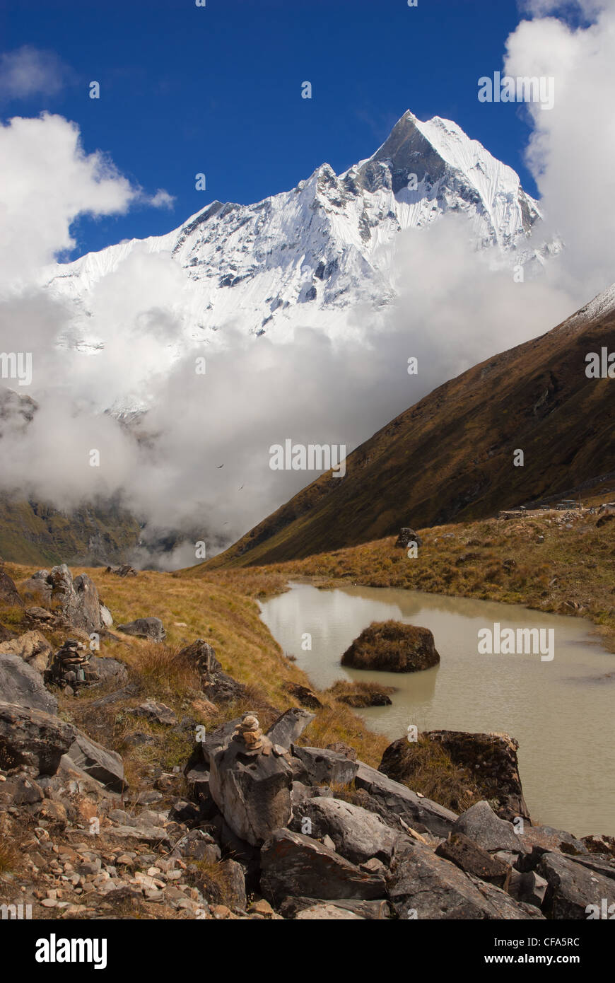 Santuario di Annapurna, Nepal Foto Stock