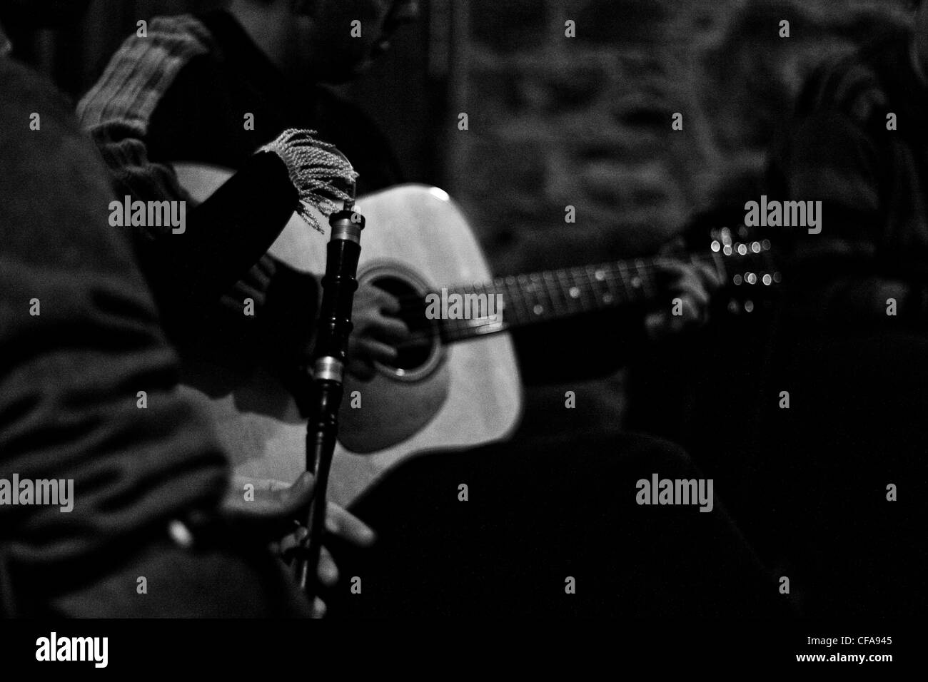 Dettaglio di un tradizionale Galacian lettori musicali Foto Stock