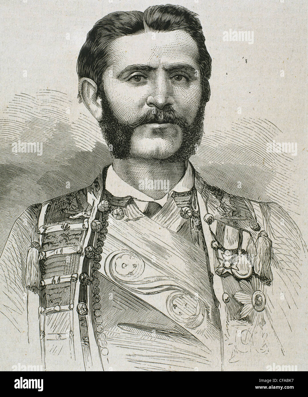 Nicola I (1841- 1921). Prince (1860-1910) e il re del Montenegro (1910-1918). Foto Stock