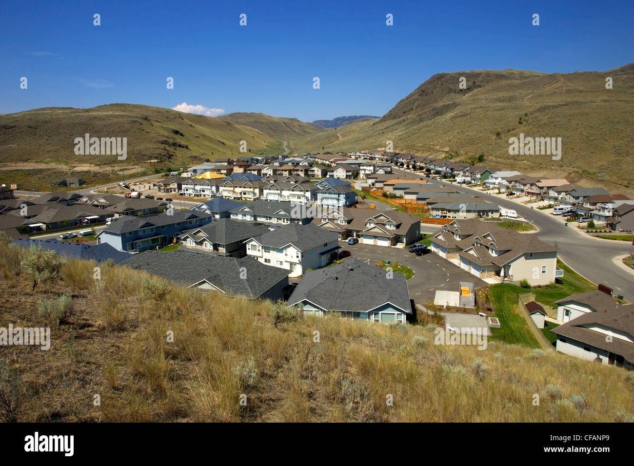 Lo sviluppo urbano in Kamloops, British Columbia, Canada Foto Stock