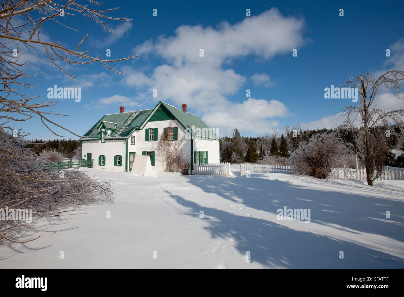 Argento disgelo inverno Anne Green Gables Casa Verde Foto Stock