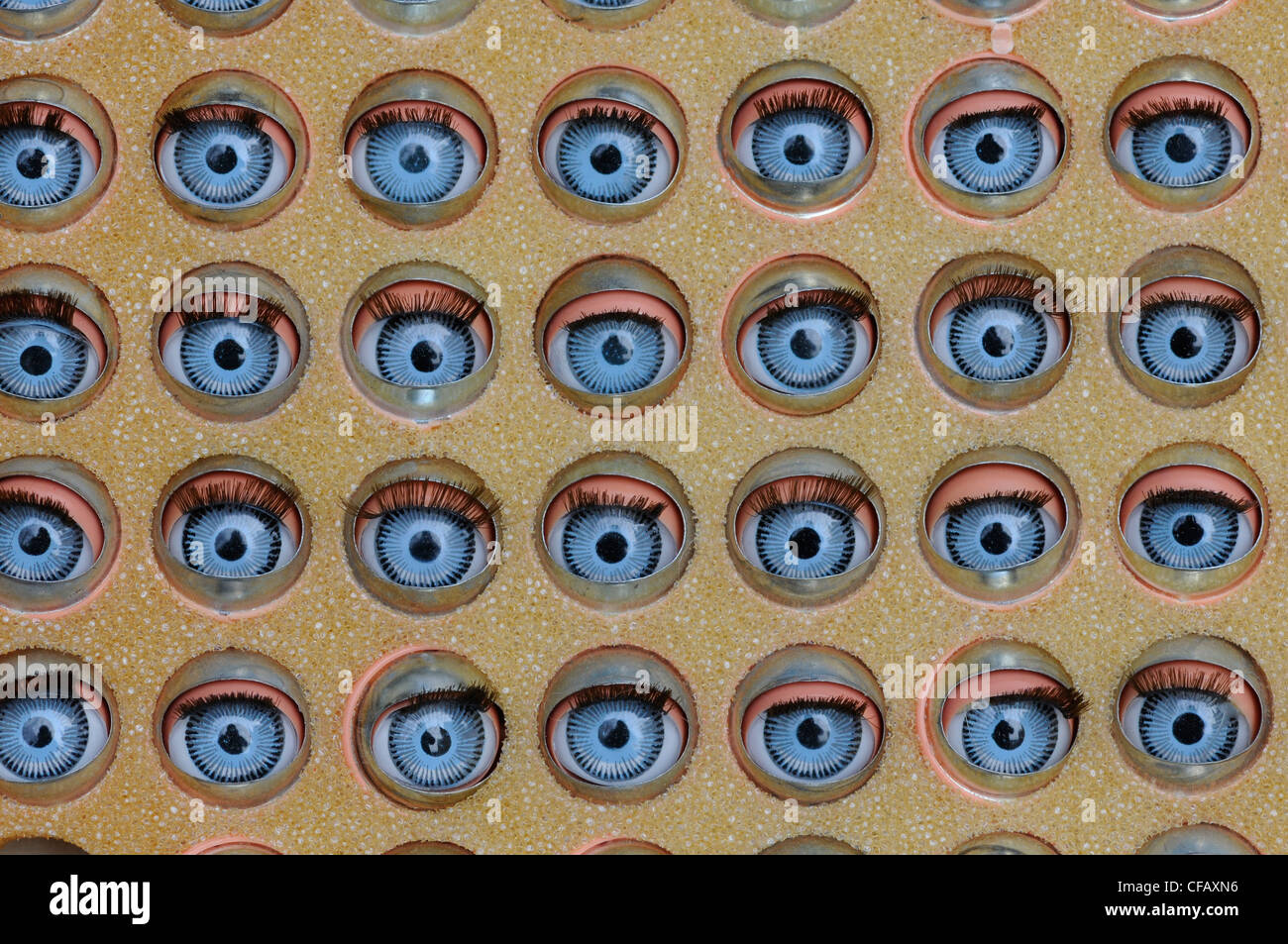 Occhio di vetro, occhi, vedere, concetti, bambole, allievo Foto Stock