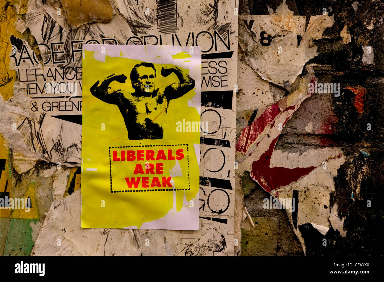 Anti-Liberal flyer, New York Foto Stock