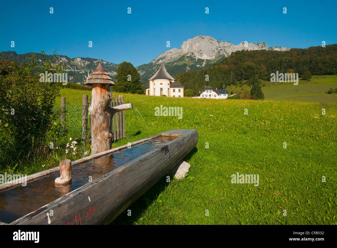 L'Europa, in Germania, in Baviera, Baviera, Berchtesgaden, Marktschellenberg, Ettenberg, Untersberg, montagna, montagne, Alpi, rel Foto Stock