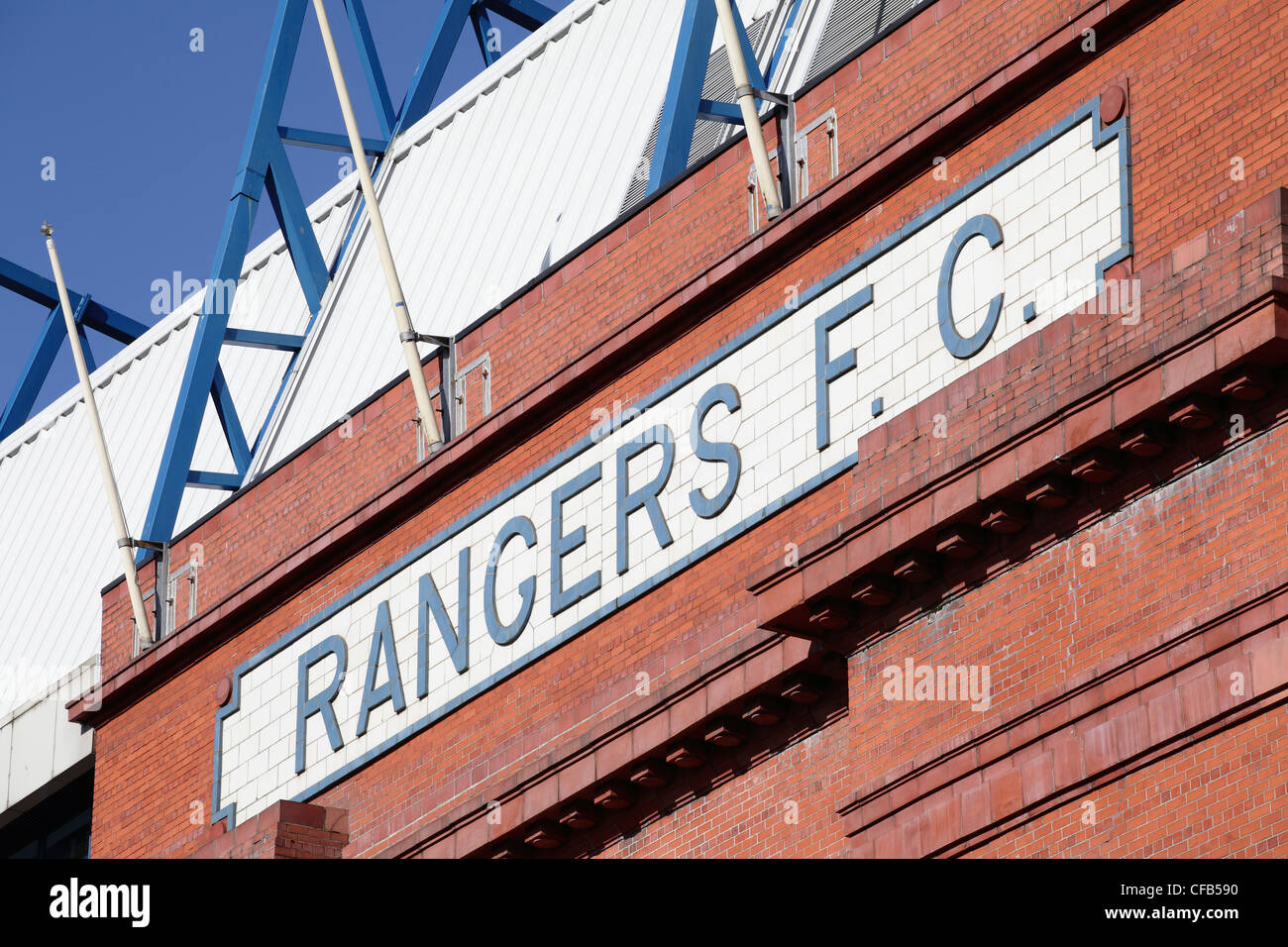 Ibrox Stadium sede del Glasgow Rangers Football Club, Edmiston Drive, Ibrox, Scozia, Regno Unito Foto Stock