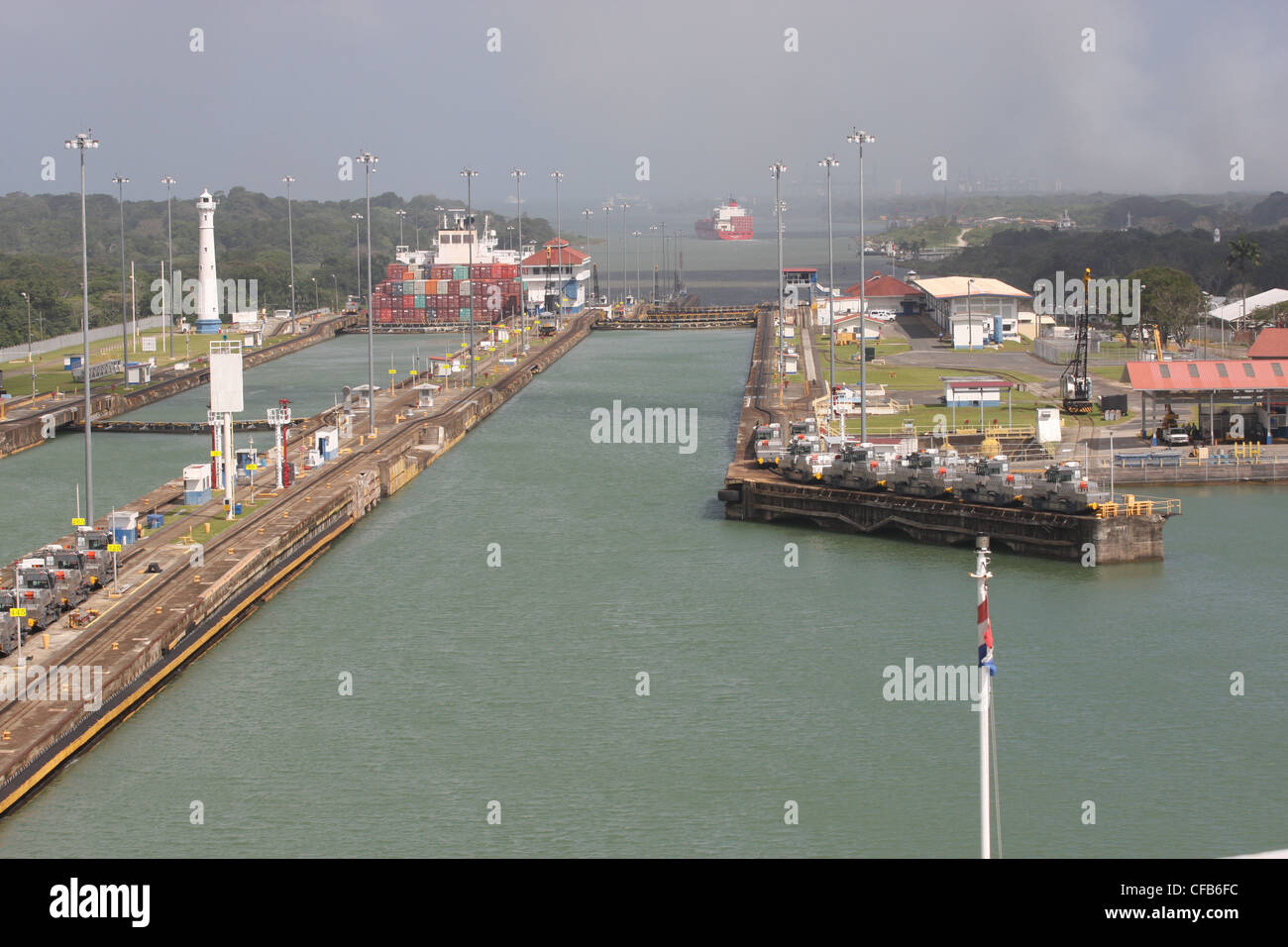 Il Lago di Gatun ingresso al Canale di Panama Foto Stock