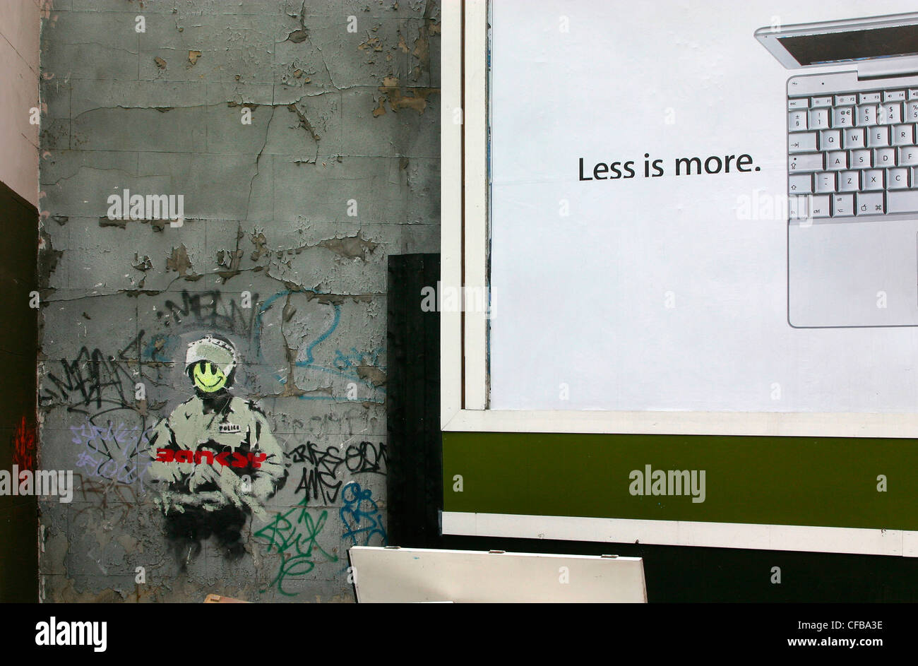 Londra: stencil arte sulle strade Foto Stock