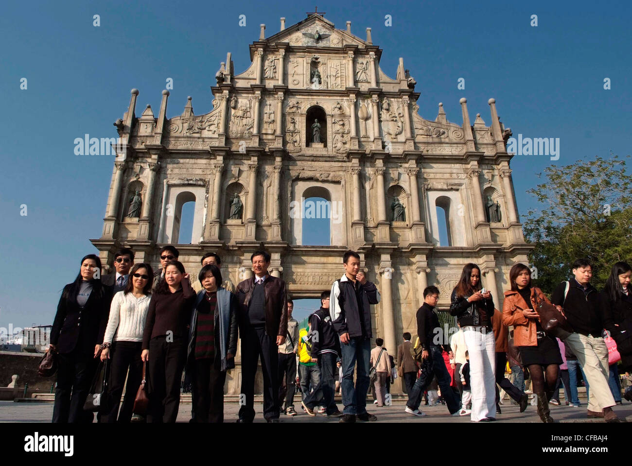 Cina - Macau SAR rovine della chiesa di St Paul (patrimonio mondiale) Foto Stock