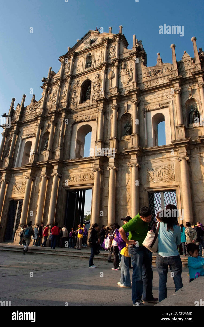 Cina - Macau SAR rovine della chiesa di St Paul (patrimonio mondiale) Foto Stock