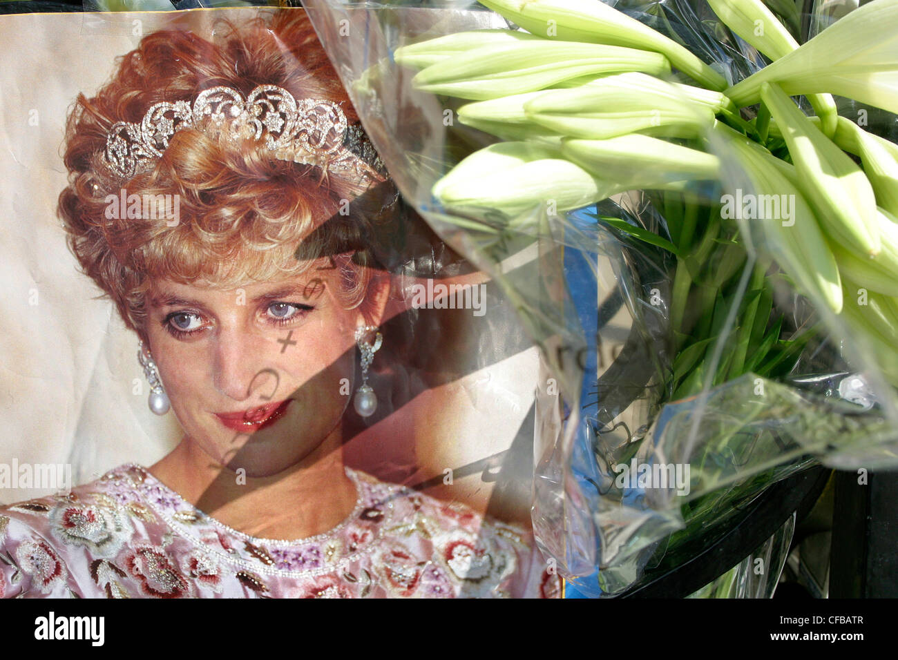 Diana Principessa di Galles' anniversario della morte di Kensington Gardens Foto Stock