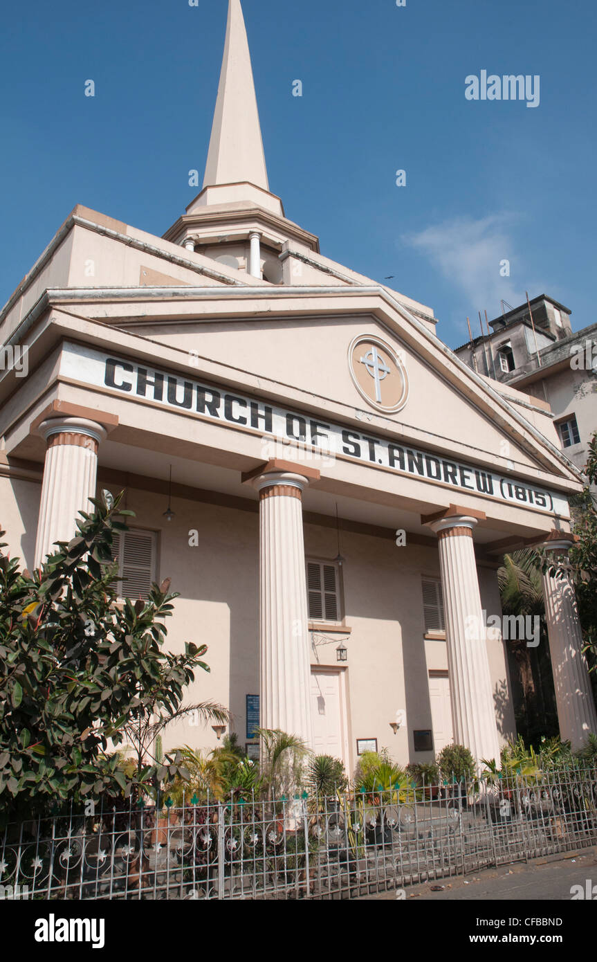 Chiesa di St Andrew nel quartiere di Fort, Mumbai Foto Stock Chiesa di St Andrew nel quartiere di Fort, Mumbai Foto Stock