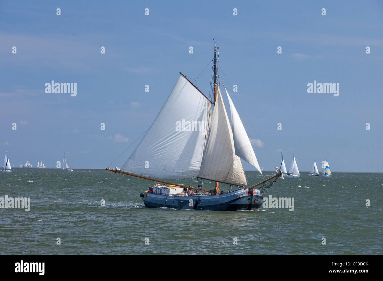 Holland, Europa Paesi Bassi, nave, barca, navi, barche a vela, mare Foto Stock