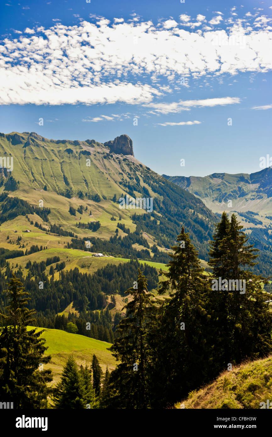 Montagne, mountainscape, scenario di montagna, il paesaggio di montagna, Canton Lucerna, scnenery, Schafflue, Schibengütsch, Svizzera Foto Stock