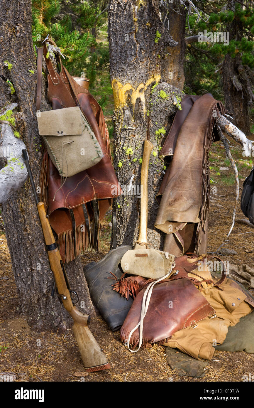 Ancora vita a camp su un sentiero di marcia attraverso le montagne Itcha in British Columbia Canada Foto Stock