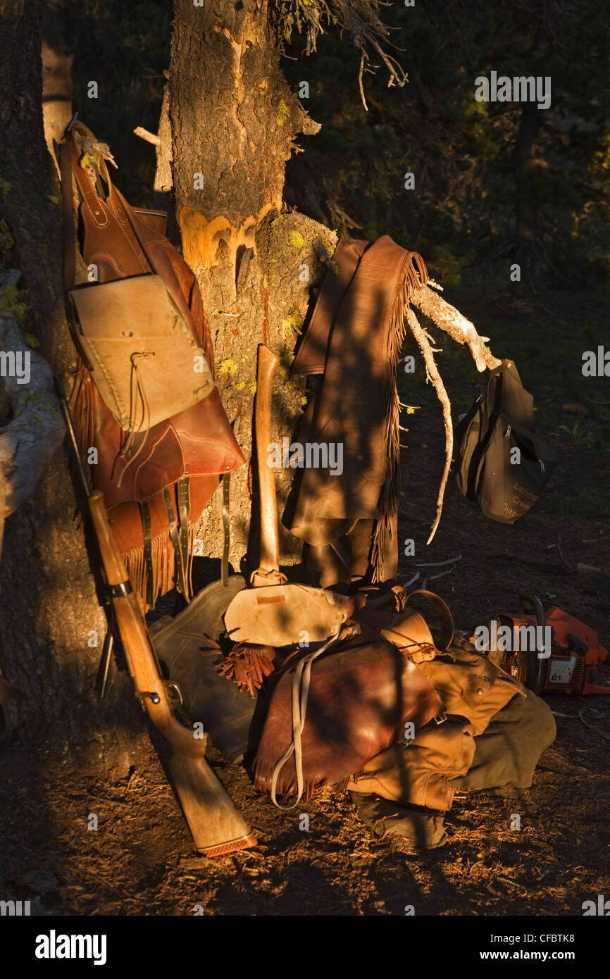 Ancora vita a camp su un sentiero di marcia attraverso le montagne Itcha in British Columbia Canada Foto Stock