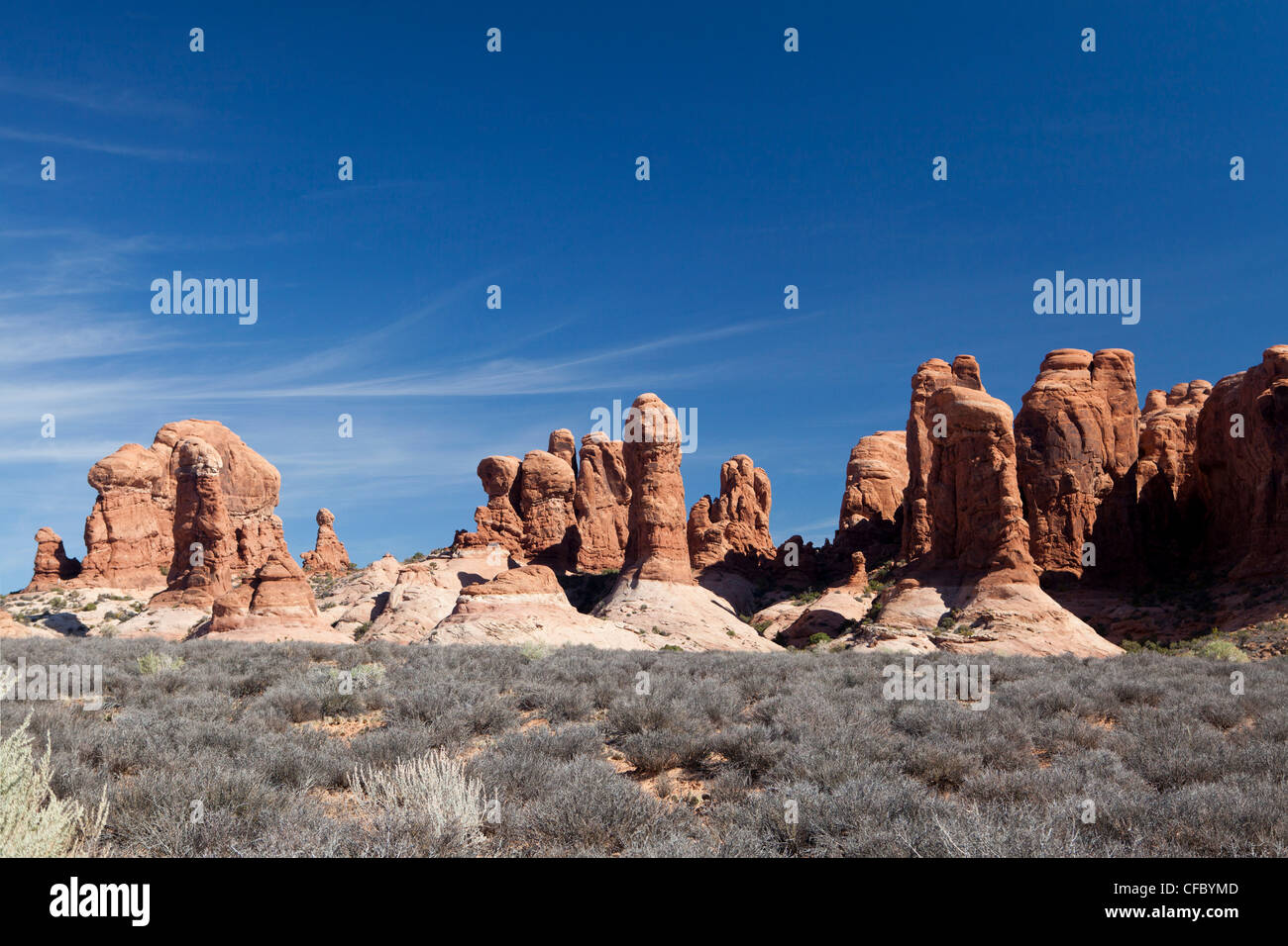 Stati Uniti d'America, Stati Uniti, America, Utah, archi, parco nazionale, giardino di Eden formazioni rocciose, avventura, arco, grande, secco, erosione, fa Foto Stock