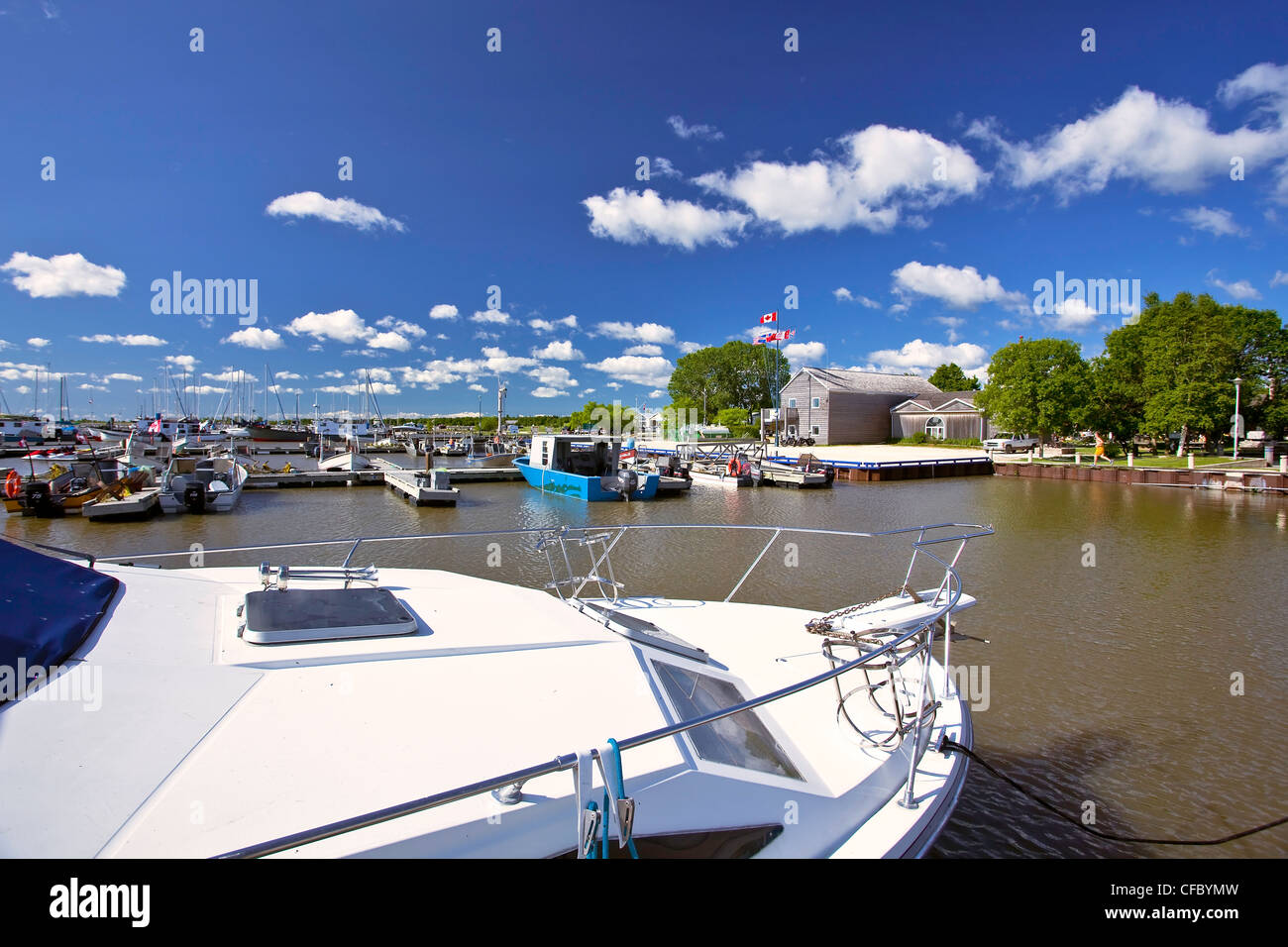 Gimli porto sul Lago Winnipeg, Manitoba, Canada. Foto Stock