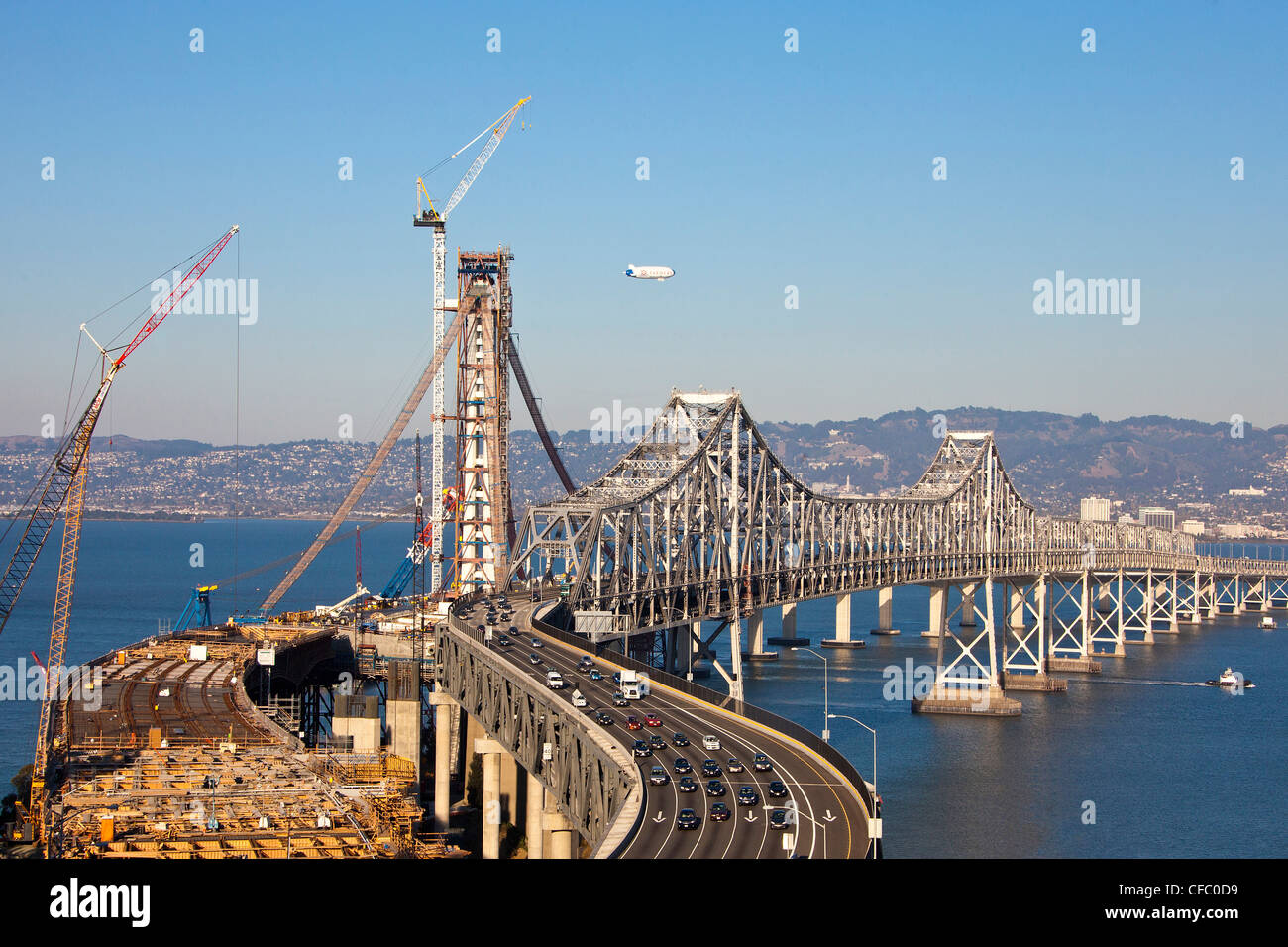 Stati Uniti d'America, Stati Uniti, America, California, San Francisco, città, il Bay Bridge, nuovo ponte in costruzione, il bay bridge, bridge BU Foto Stock