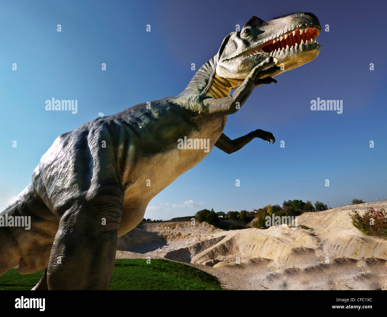 Altmühl, Altmühltal Nature Park, Baviera, Baviera, Germania, dinosauro, lucertola, Jurassic, Mesozoico, di Eichstätt, storia di e Foto Stock