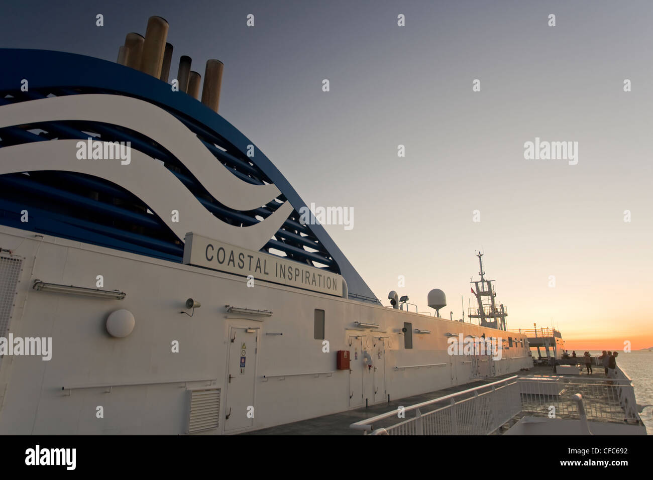 British ColumbiFerry ispirazione costiera vele Foto Stock