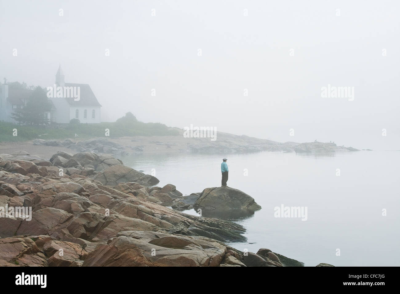 Piccola cappella privata edge St Lawrence River che Foto Stock