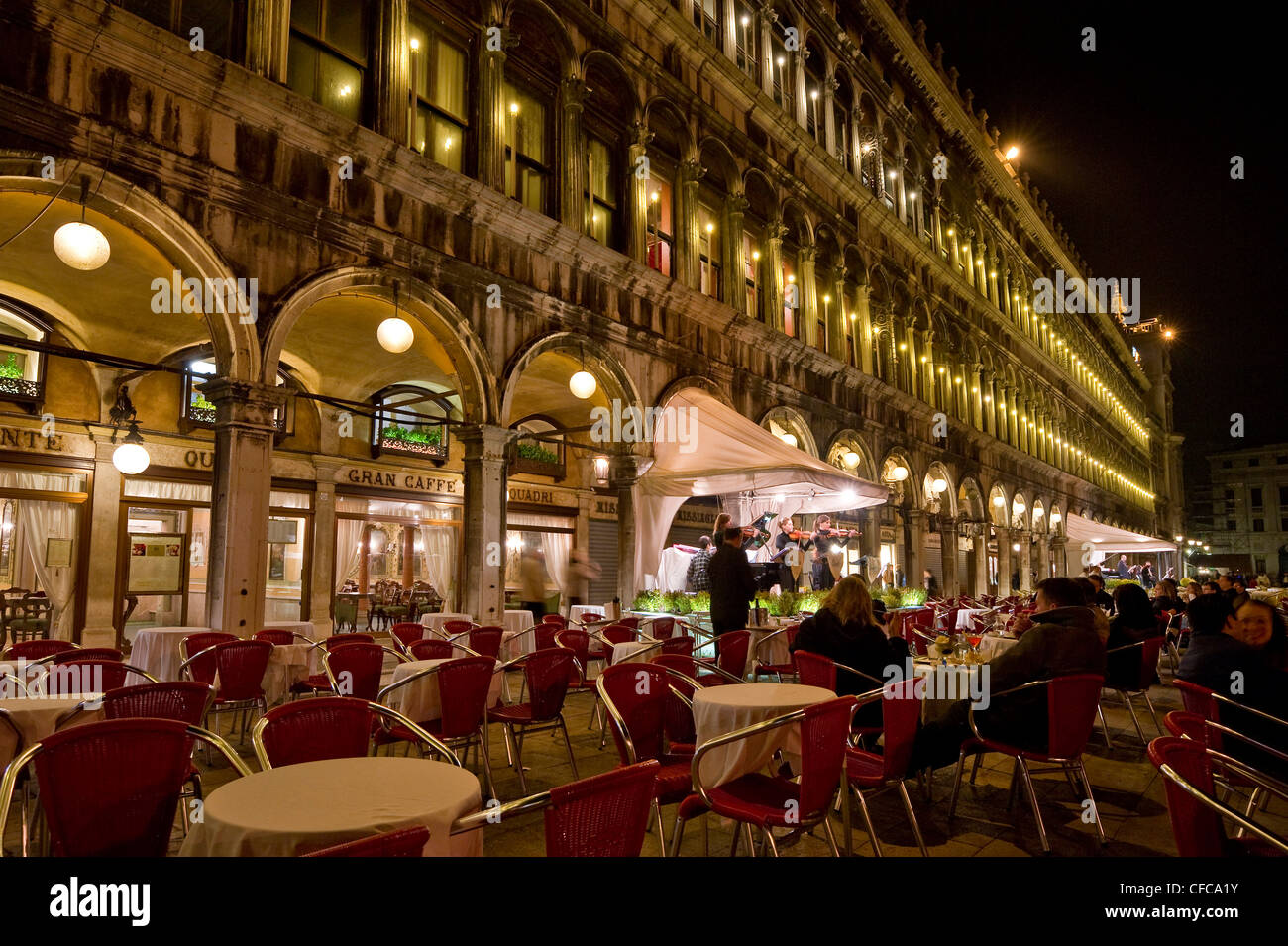 Cafe a Piazza San Marco, Venezia, Veneto, Italia Foto Stock