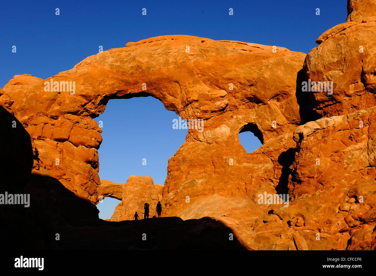 La torretta Arch, Arches National Park, il Parco Nazionale di Canyonlands, Utah, Stati Uniti d'America Foto Stock