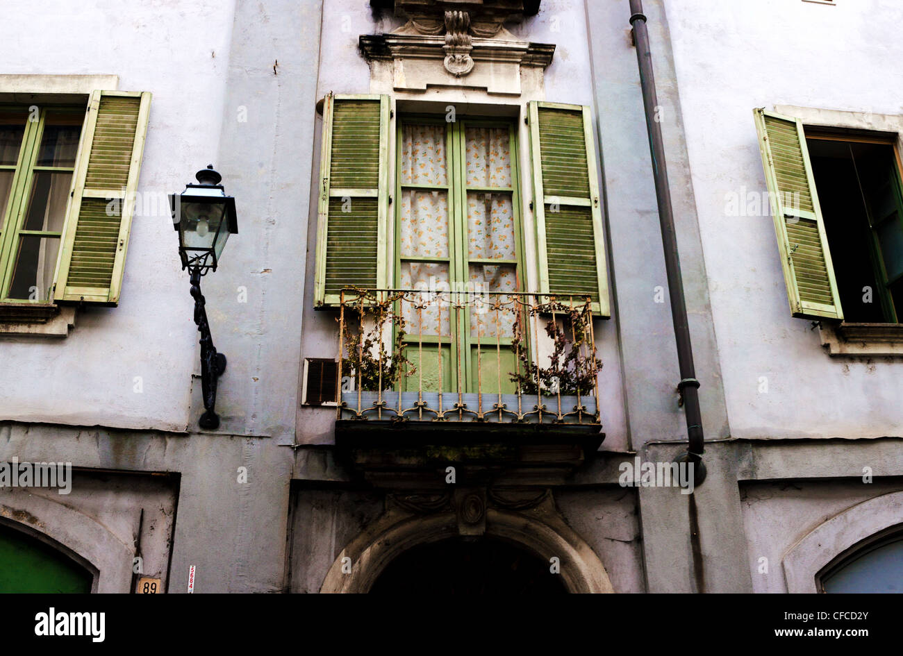 Windows di Vercelli, Italia Foto Stock