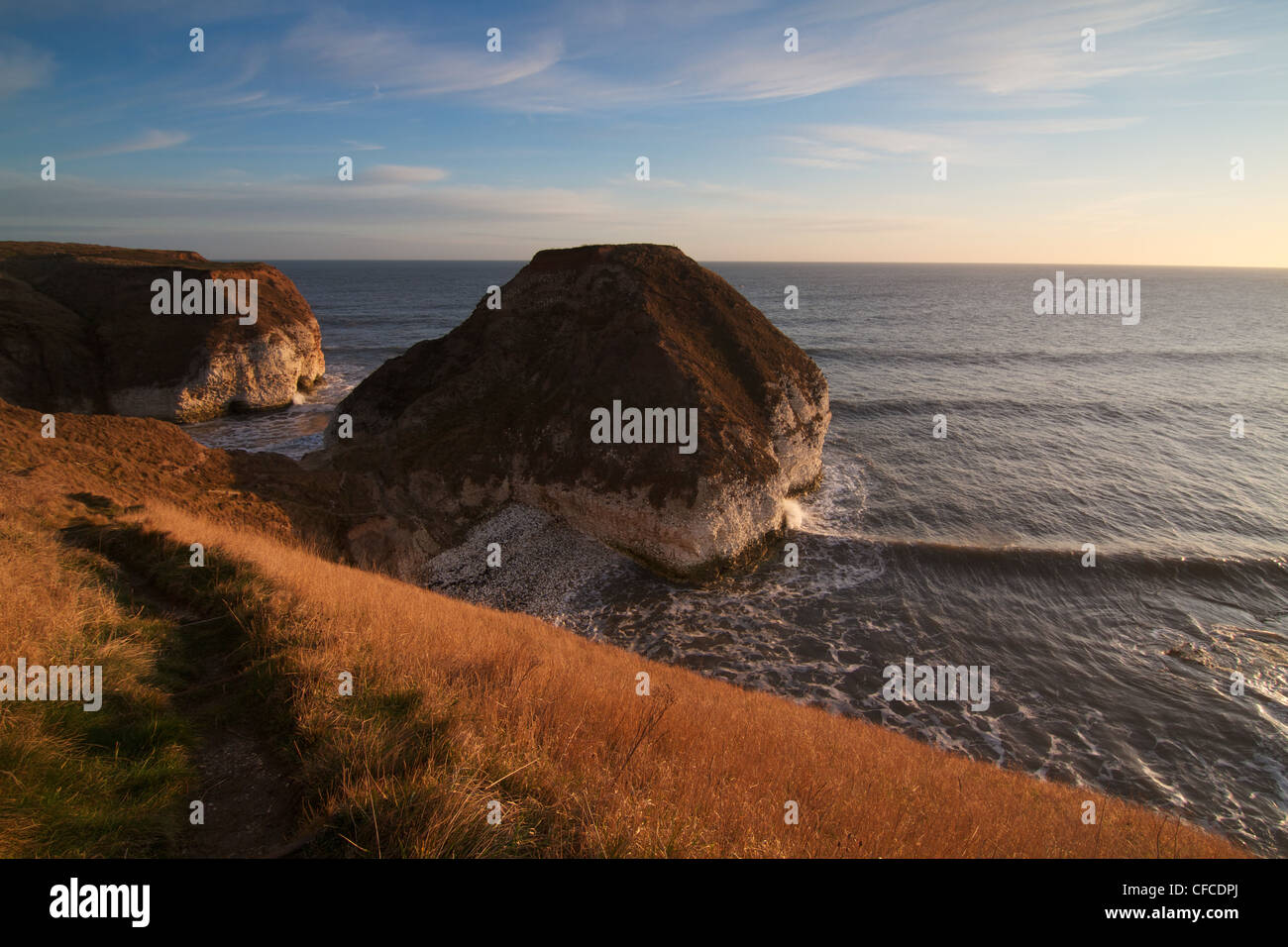 Marea a sud di sbarco Flamborough Head Foto Stock