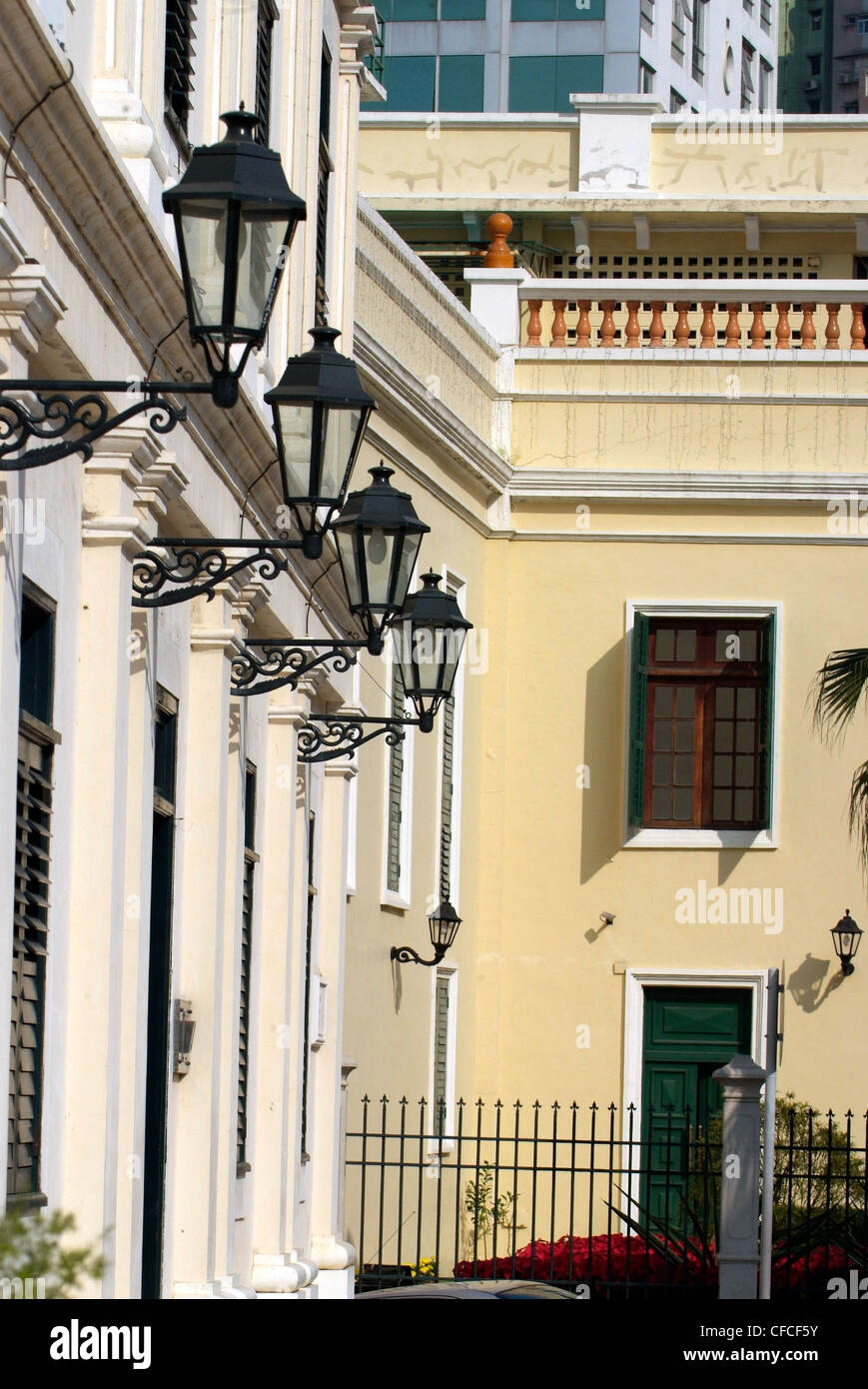 Cina Macau SAR portoghese architettura coloniale. Foto Stock