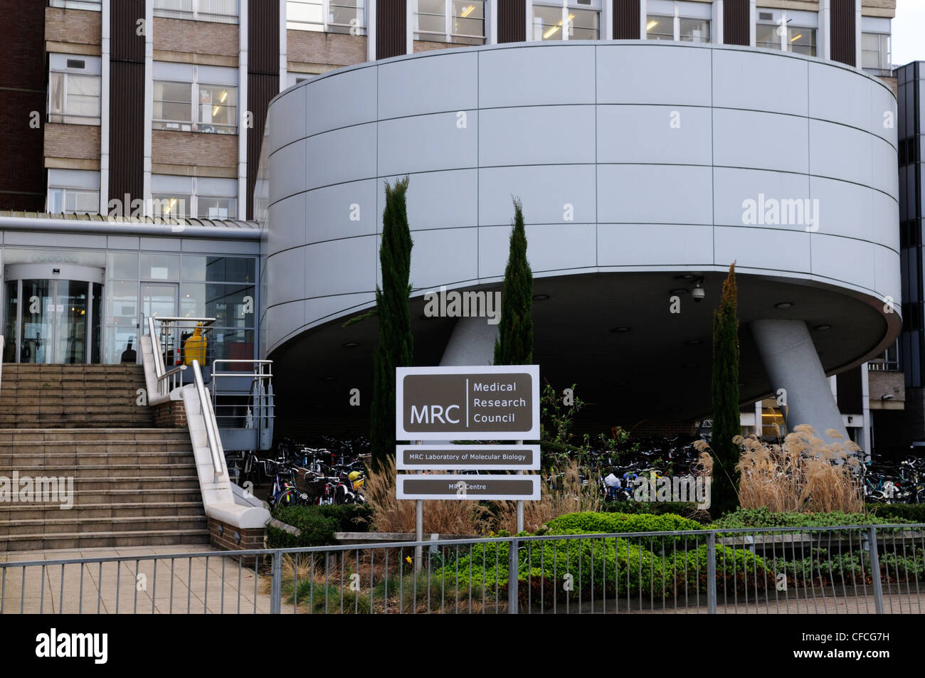 MRC Medical Research Council - Laboratorio di Biologia Molecolare, ospedale Addenbrookes Sito, Cambridge, Inghilterra, Regno Unito Foto Stock