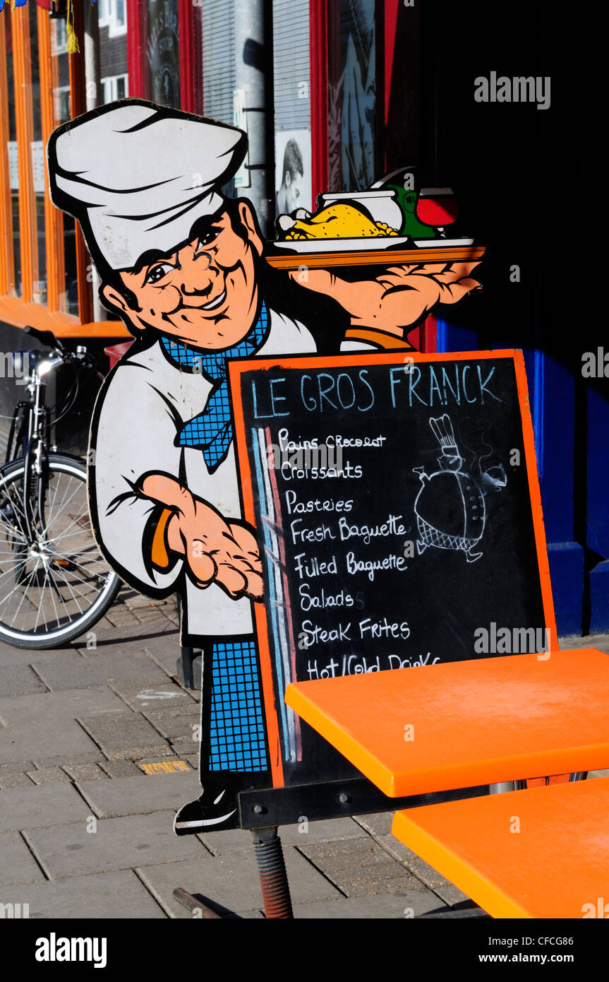 Le Gros Franck French Restaurant Cafe, Hills Road, Cambridge, Inghilterra, Regno Unito Foto Stock