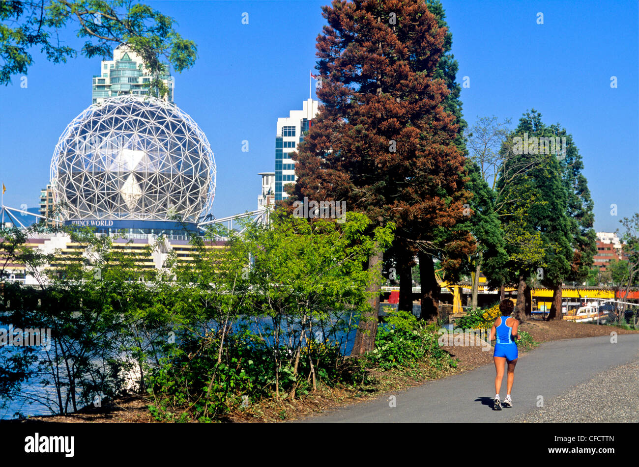 Guida sul sentiero con il mondo della scienza, Vancouver, British Columbia, Canada Foto Stock