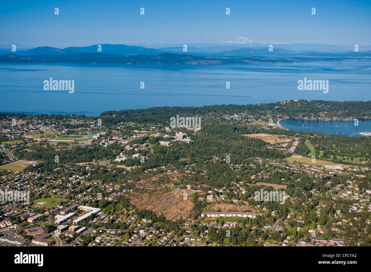 Università di Victoria, antenna Mt Tolmie, Saanich, British Columbia, Canada Foto Stock