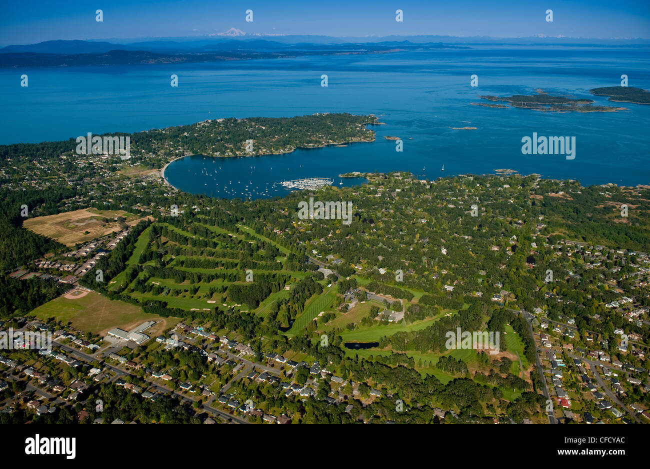 Oak Bay, Cadboro Bay e Uplands Campo da Golf, Victoria, British Columbia, Canada Foto Stock