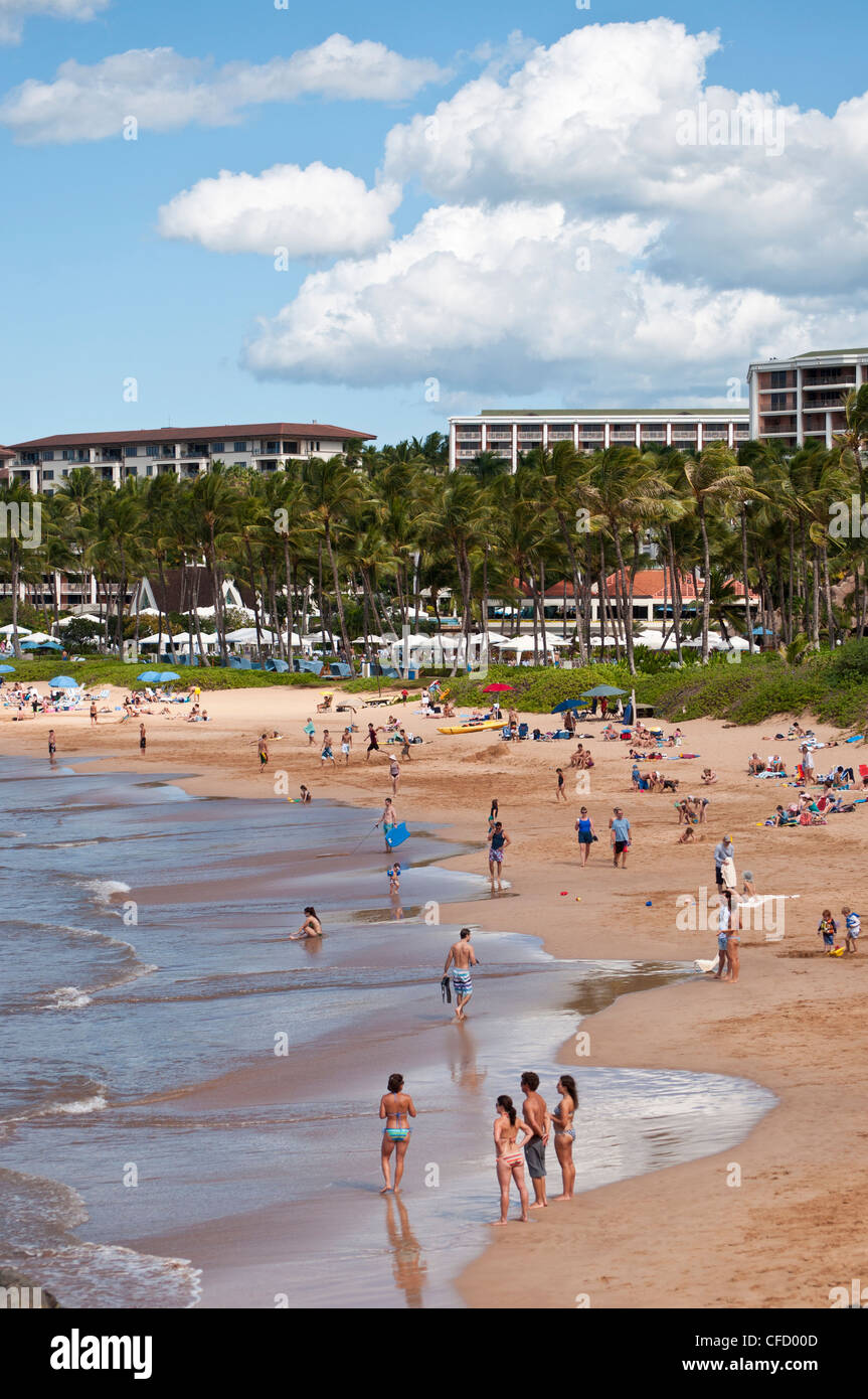 Il Wailea Beach, Maui, Hawaii, Stati Uniti d'America Foto Stock