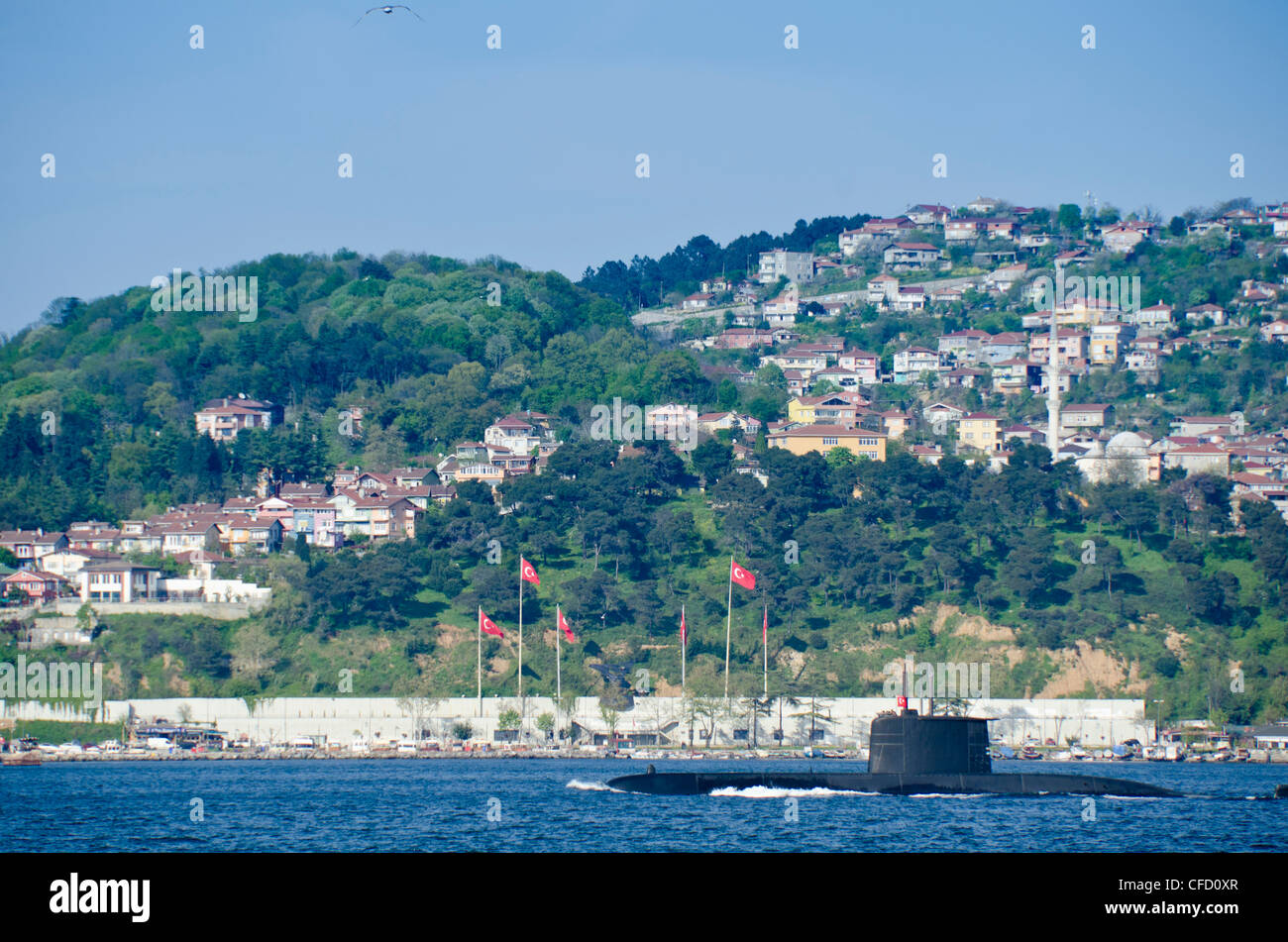 Bagno turco sommergibile lungo il Bosforo, Istanbul, Turchia Foto Stock