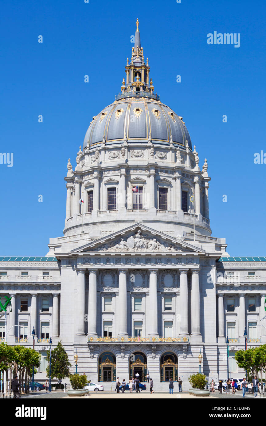 Il municipio e il centro civico di San Francisco, California, Stati Uniti d'America Foto Stock