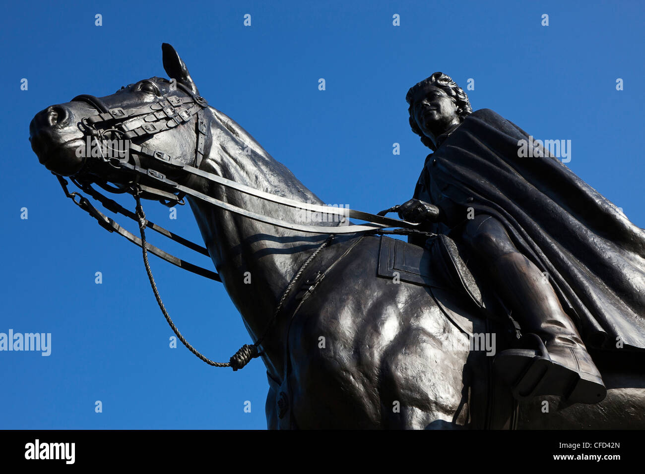 Statua della Regina Elisabetta II, Parliament Hill, Ottawa, Ontario, Canada Foto Stock