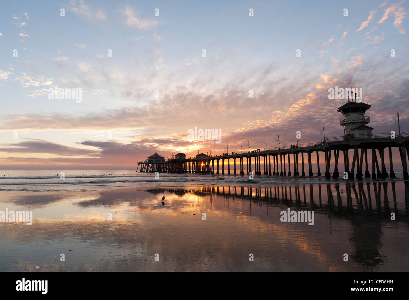 Huntington Beach Pier, California, Stati Uniti d'America, Foto Stock