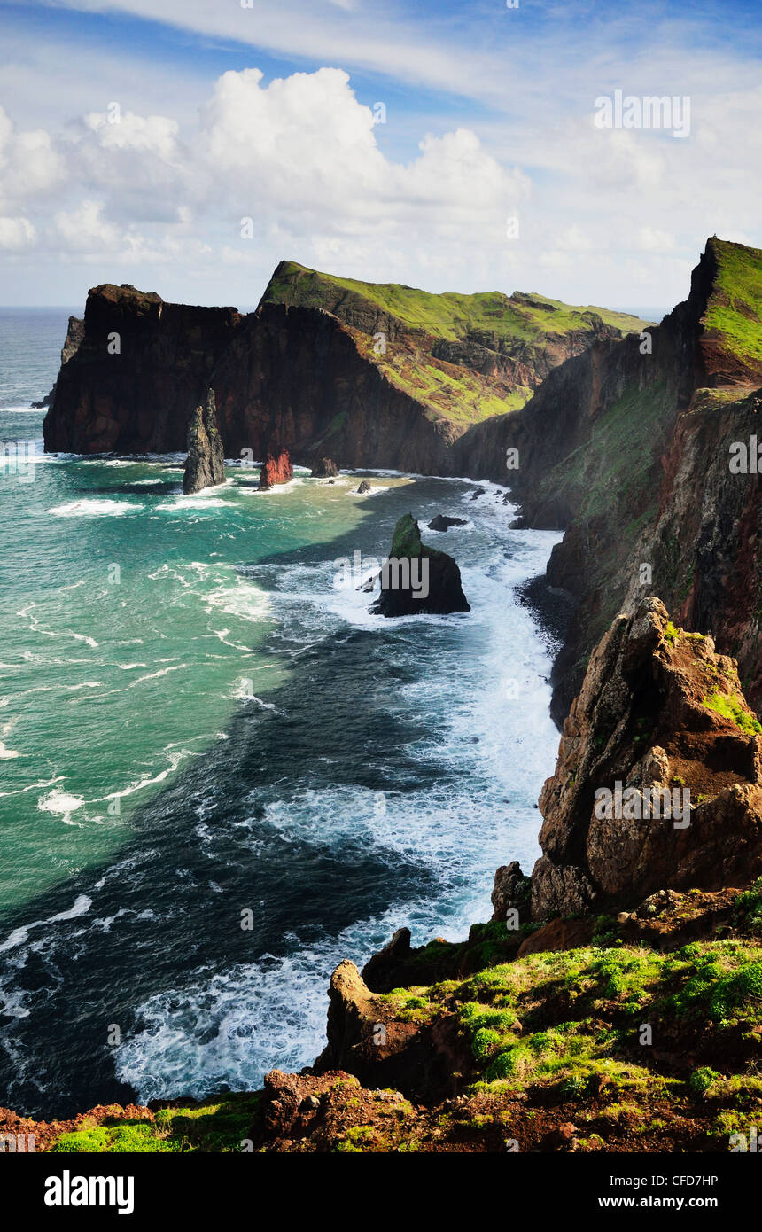 Ponta do Castelo, Madeira, Portogallo, Oceano Atlantico, Europa Foto Stock