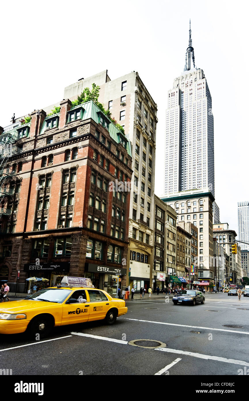 Empire State Building, Manhattan, New York, Stati Uniti d'America Foto Stock