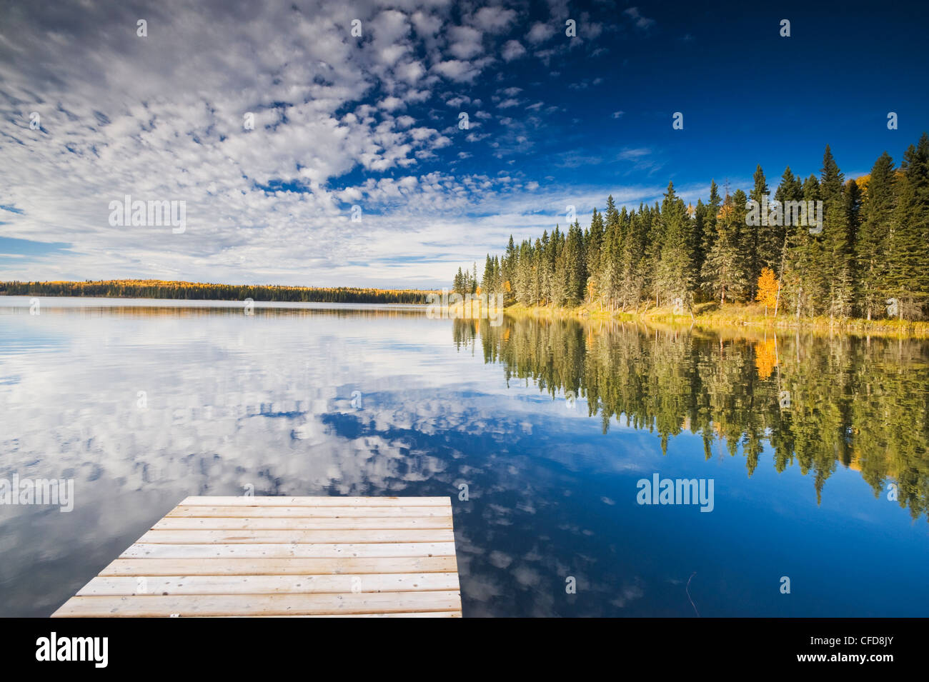 Appendere il cuore laghi, Prince Albert National Park, Saskatchewan, Canada Foto Stock