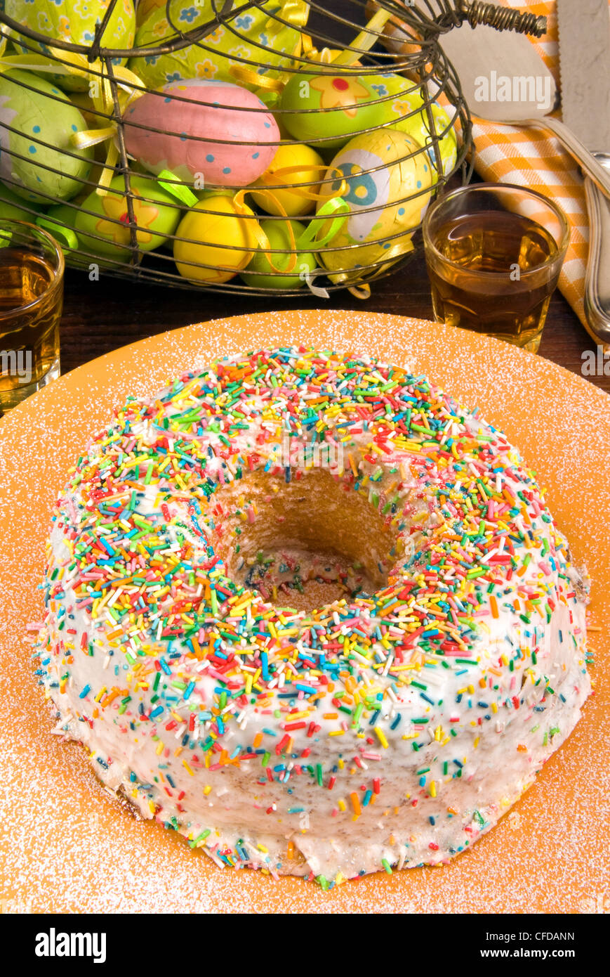 Ciaramicola, una torta umbra per il giorno di Pasqua in Umbria, Italia, Europa Foto Stock